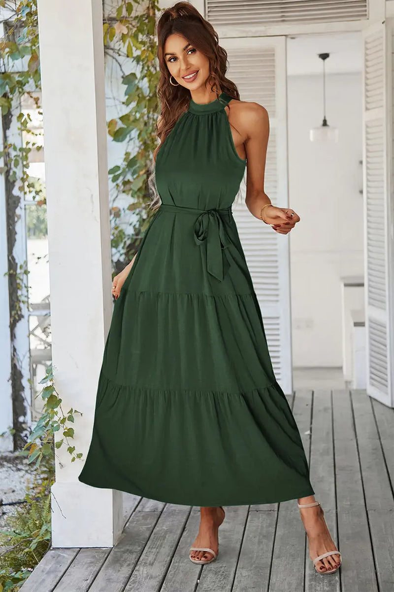 Halter neck hot sale boho dress