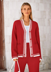 PRETTYGARDEN Lounge Sets for Women Fall Loungewear 2 Piece Outfits Cardigan Sweaters Track Suit Matching Winter Clothing