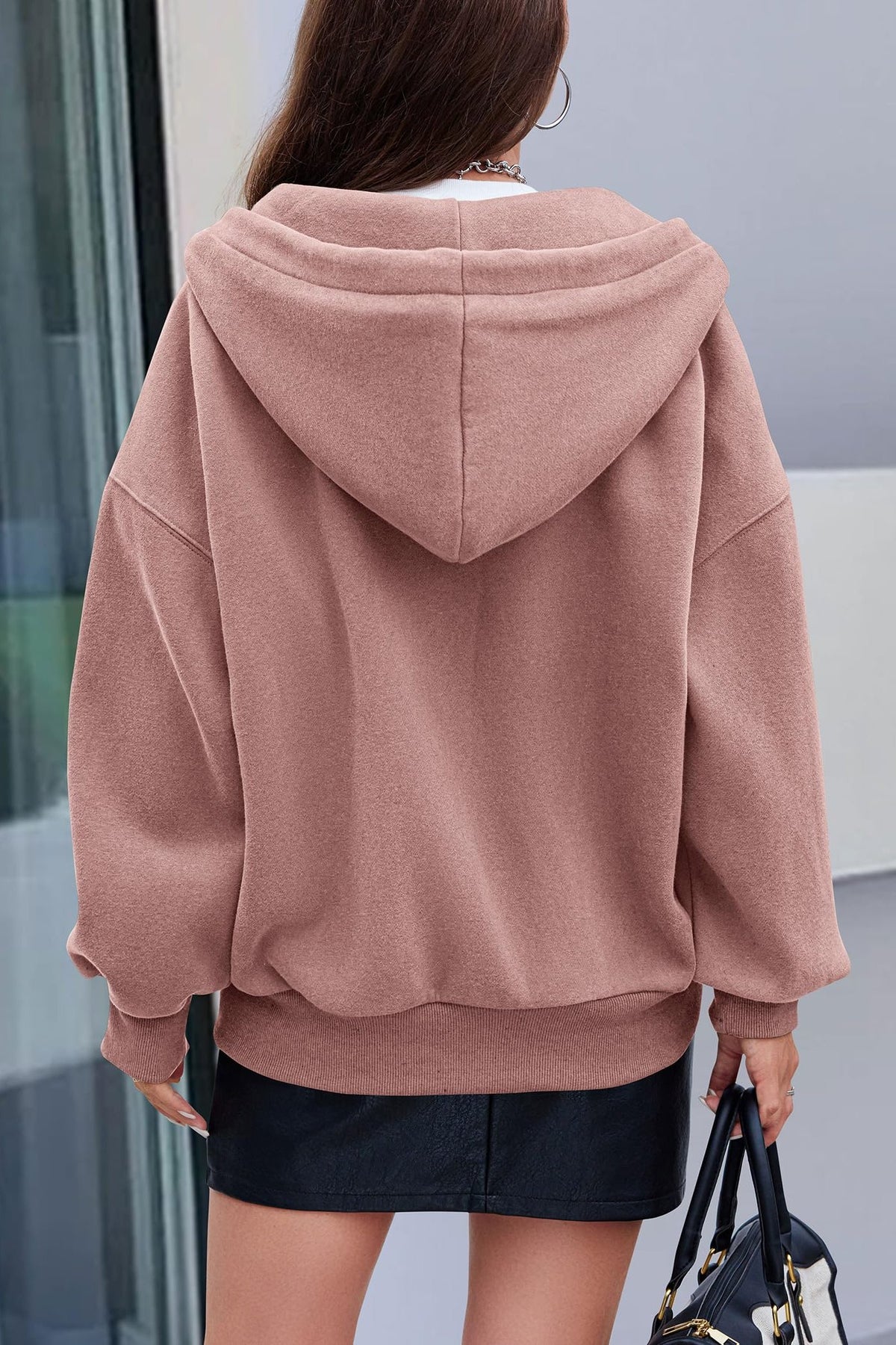 Women's 2024 Fall Zip Up Hoodies Sweatshirt Long Sleeve Loose Fit Y2K Casual Fashion Jackets with Pockets