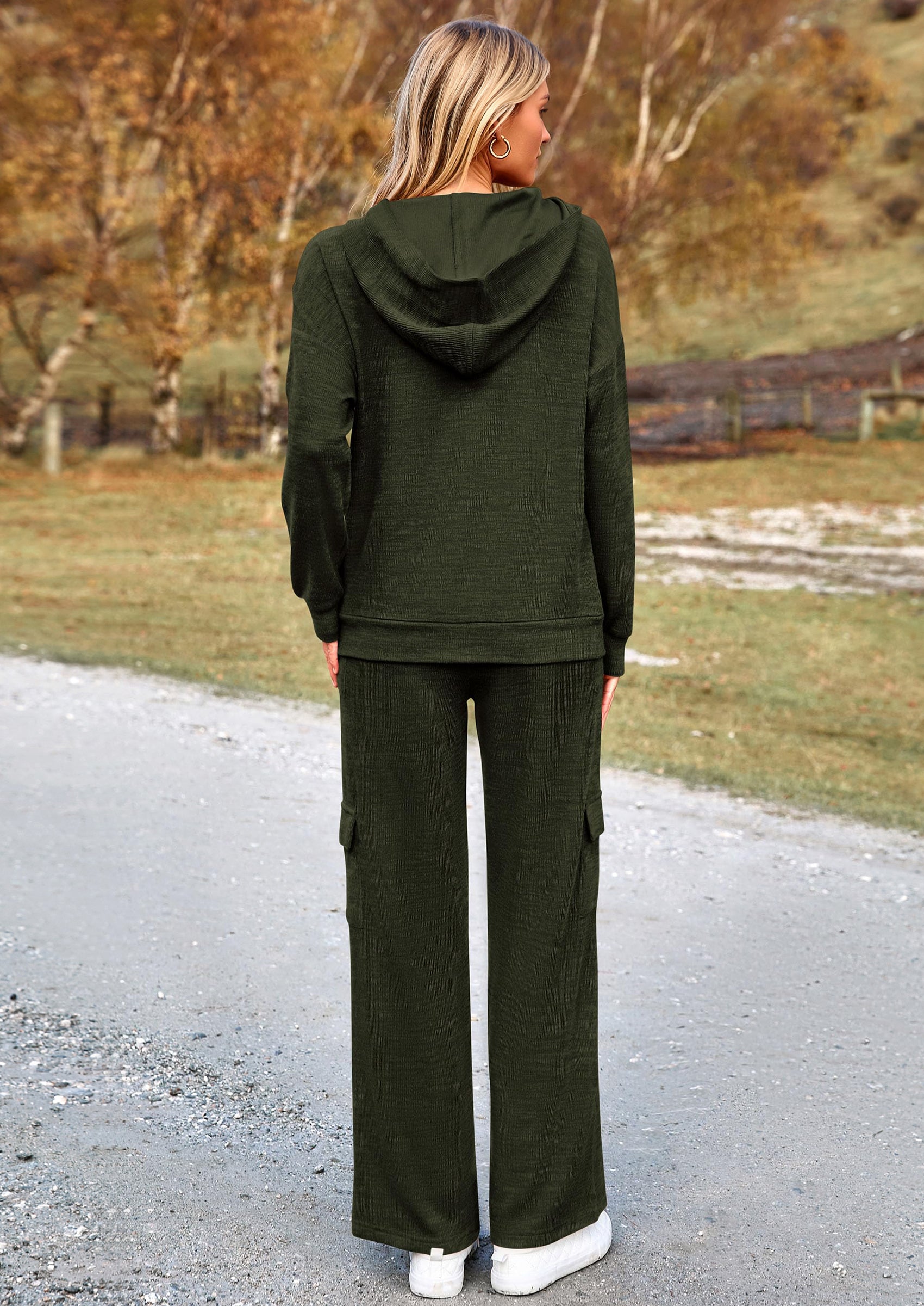 PRETTYGARDEN 2 Piece Sets For Women Fall Sweatsuits Outfits Lounge Matching Hoodie Set Travel Track Suits Winter Clothes