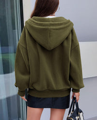 Women's 2024 Fall Zip Up Hoodies Sweatshirt Long Sleeve Loose Fit Y2K Casual Fashion Jackets with Pockets