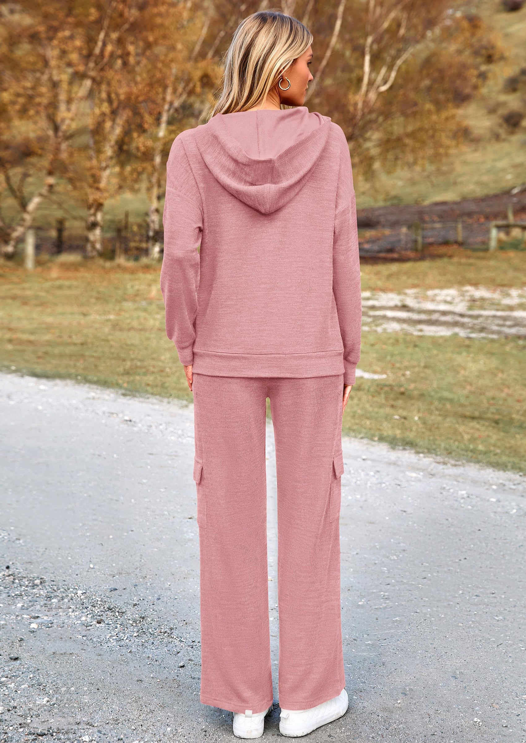 PRETTYGARDEN 2 Piece Sets For Women Fall Sweatsuits Outfits Lounge Matching Hoodie Set Travel Track Suits Winter Clothes