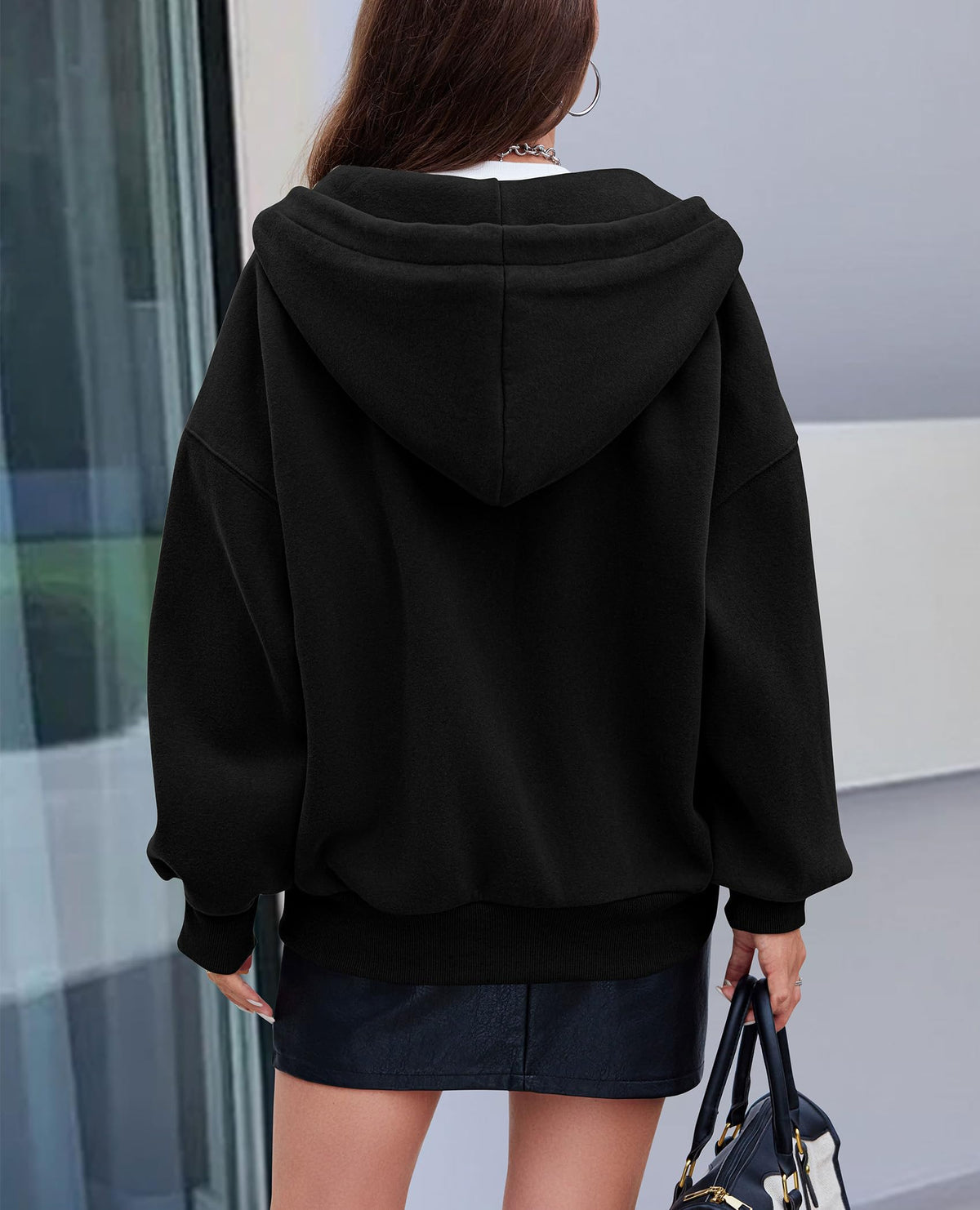 Women's 2024 Fall Zip Up Hoodies Sweatshirt Long Sleeve Loose Fit Y2K Casual Fashion Jackets with Pockets