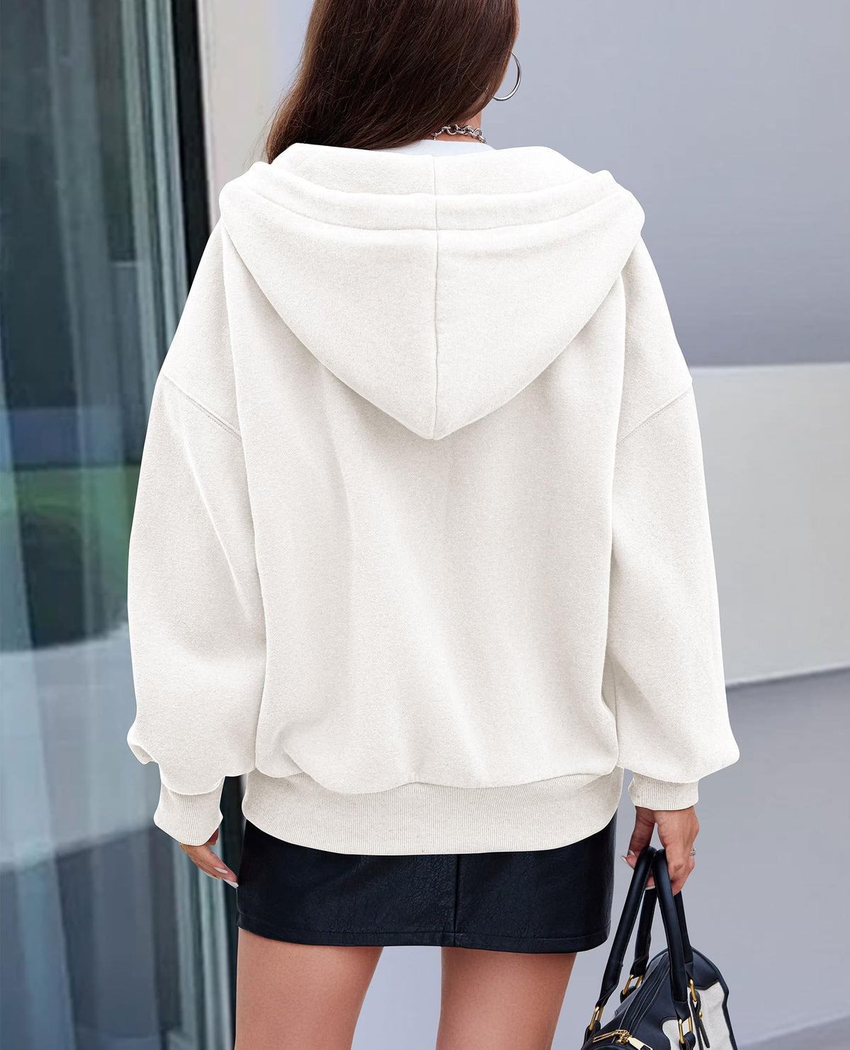 Women's 2024 Fall Zip Up Hoodies Sweatshirt Long Sleeve Loose Fit Y2K Casual Fashion Jackets with Pockets