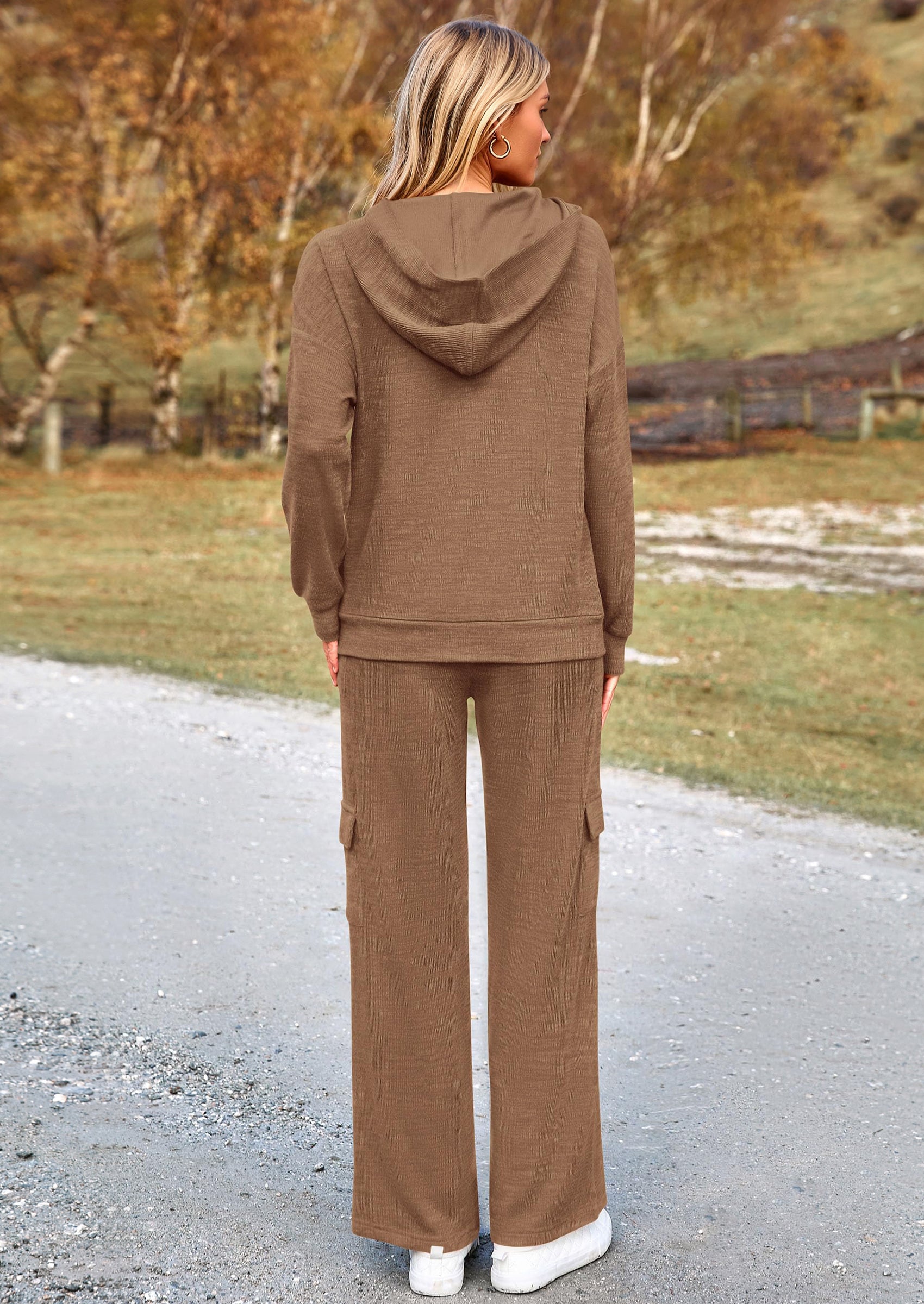 PRETTYGARDEN 2 Piece Sets For Women Fall Sweatsuits Outfits Lounge Matching Hoodie Set Travel Track Suits Winter Clothes