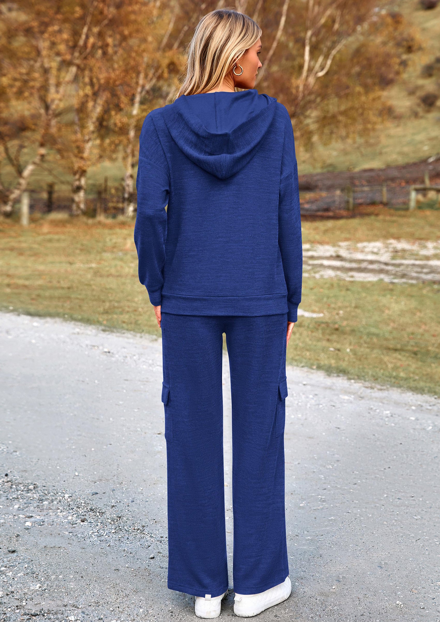 PRETTYGARDEN 2 Piece Sets For Women Fall Sweatsuits Outfits Lounge Matching Hoodie Set Travel Track Suits Winter Clothes