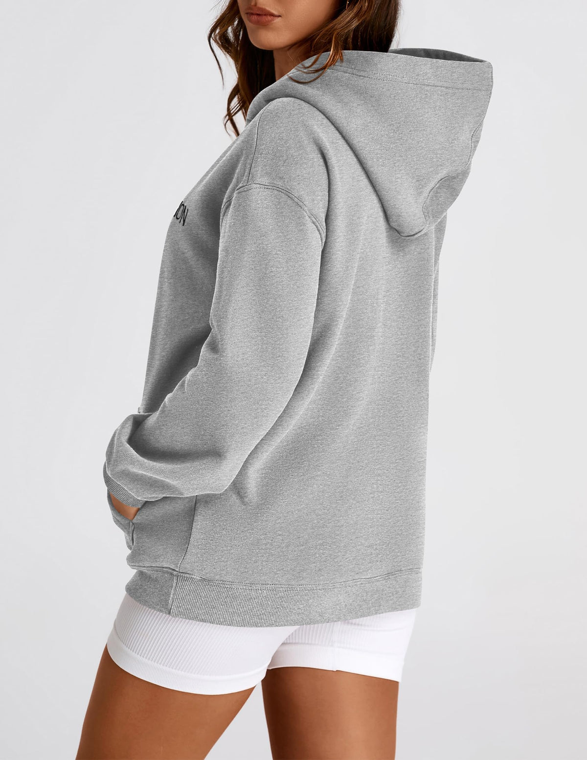 Womens Long Sleeve Hoodies   Fall Fashion Outfits Solid Oversized Pullover Sweatshirts Clothes with Pockets