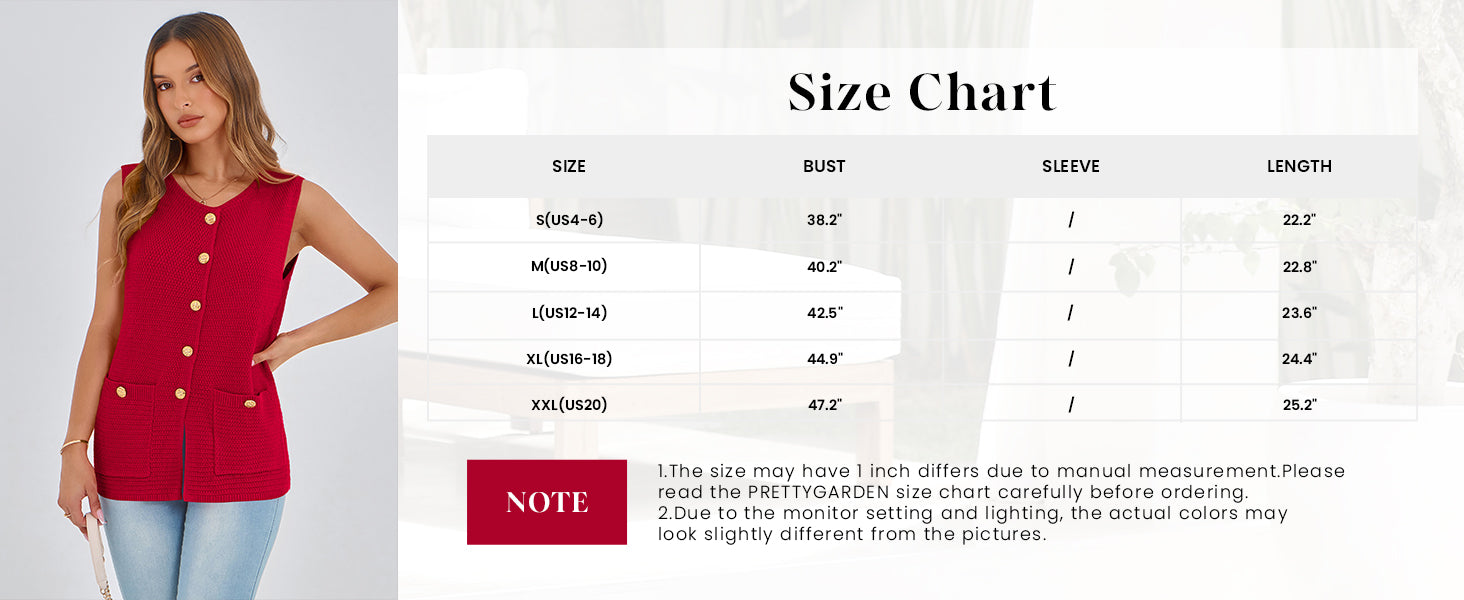 PRETTYGARDEN Women's Knit Sweater Vest Summer Sleeveless Button Down Tank Tops Trendy Business Casual Outfits