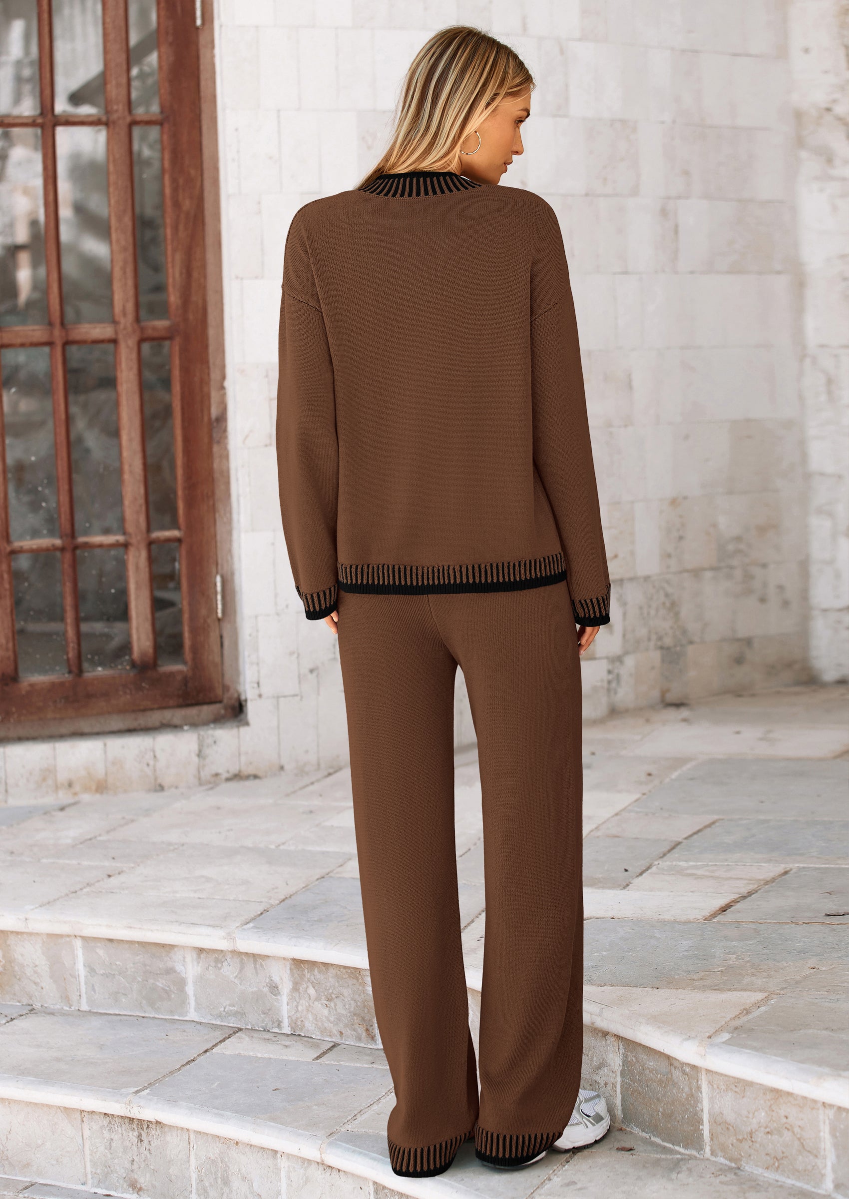 PRETTYGARDEN Lounge Sets for Women Fall Loungewear 2 Piece Outfits Cardigan Sweaters Track Suit Matching Winter Clothing