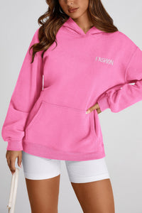 Womens Long Sleeve Hoodies   Fall Fashion Outfits Solid Oversized Pullover Sweatshirts Clothes with Pockets