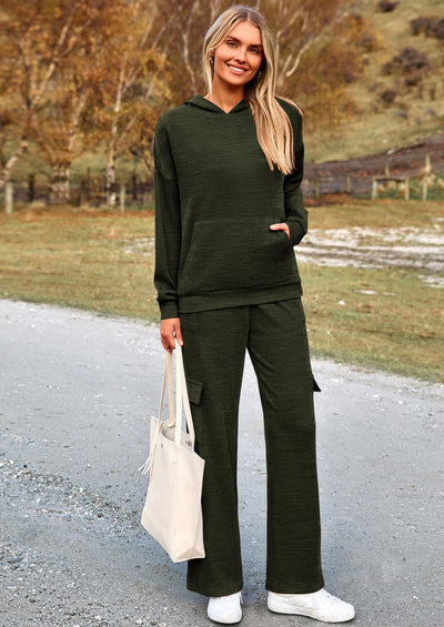 PRETTYGARDEN 2 Piece Sets For Women Fall Sweatsuits Outfits Lounge Matching Hoodie Set Travel Track Suits Winter Clothes