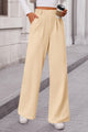 Women's Wide Leg Dress Pants Dressy Casual High Elastic Waisted Work Office Trousers Palazzo Pants