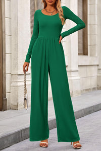 Fall Jumpsuits for Women Dressy Casual Long Sleeve Wide Leg Pants Rompers One Piece Outfits