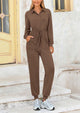 Women's Jumpsuits Fall Long Sleeve Rompers One Piece Outfits For Women  Button up Lounge Wear