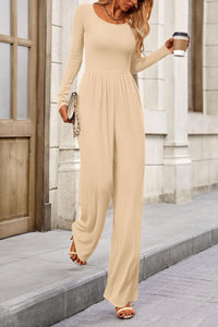 Fall Jumpsuits for Women Dressy Casual Long Sleeve Wide Leg Pants Rompers One Piece Outfits