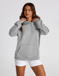 Womens Long Sleeve Hoodies   Fall Fashion Outfits Solid Oversized Pullover Sweatshirts Clothes with Pockets