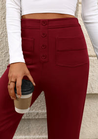 PRETTYGARDEN Women's Dressy Casual Dress Pants Straight Leg High Elastic Waisted Stretch Trouser Slacks