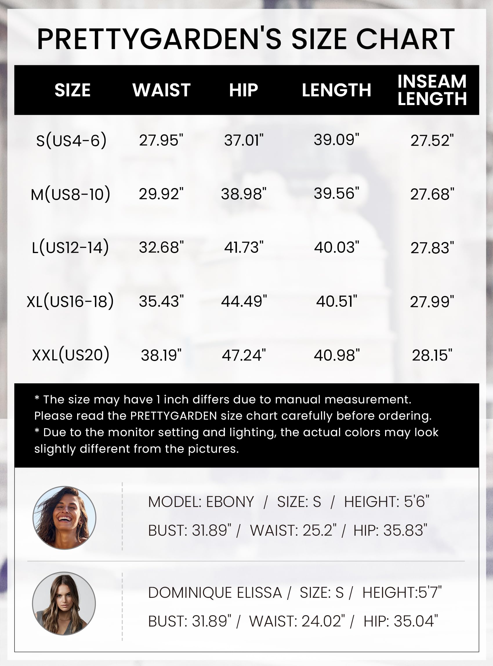 PRETTYGARDEN Women's Dressy Casual Dress Pants Straight Leg High Elastic Waisted Stretch Trouser Slacks