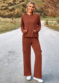 PRETTYGARDEN 2 Piece Sets For Women Fall Sweatsuits Outfits Lounge Matching Hoodie Set Travel Track Suits Winter Clothes