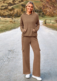 PRETTYGARDEN 2 Piece Sets For Women Fall Sweatsuits Outfits Lounge Matching Hoodie Set Travel Track Suits Winter Clothes