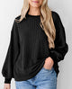 Women's Long Sleeve Tee Shirts Fall Trendy Clothes Casual Loose Crewneck Ribbed Blouse Tunic Tops