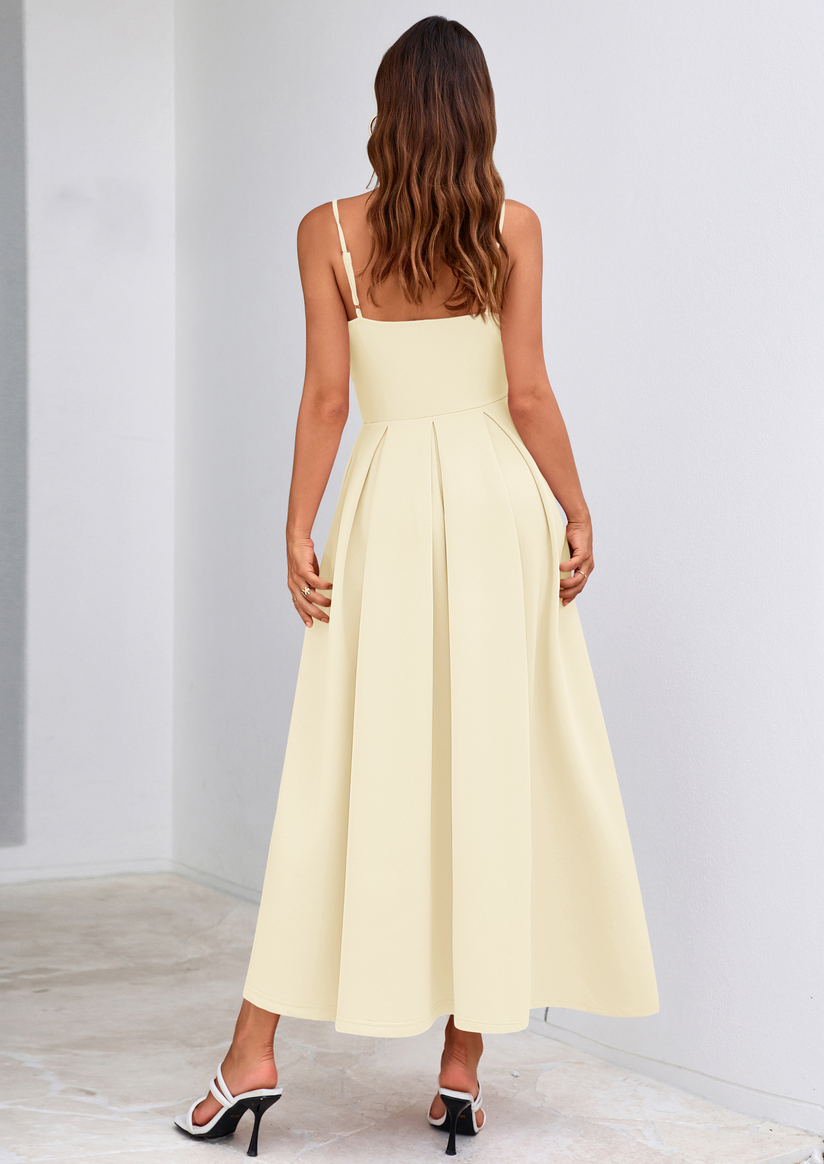 PRETTYGARDEN Cocktail Dresses for Women Spring Elegant Ruffle A Line Long Flowy Summer Formal Wedding Guest Maxi Dress PRETTYGARDEN