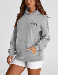 Womens Long Sleeve Hoodies   Fall Fashion Outfits Solid Oversized Pullover Sweatshirts Clothes with Pockets