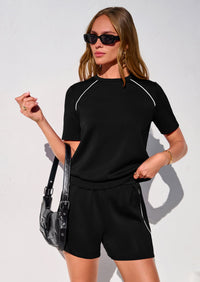 PRETTYGARDEN Sweatsuits Women 2 Piece Outfit Summer Lounge Shorts Sets Matching Spring Travel Beach Vacation Clothes PRETTYGARDEN