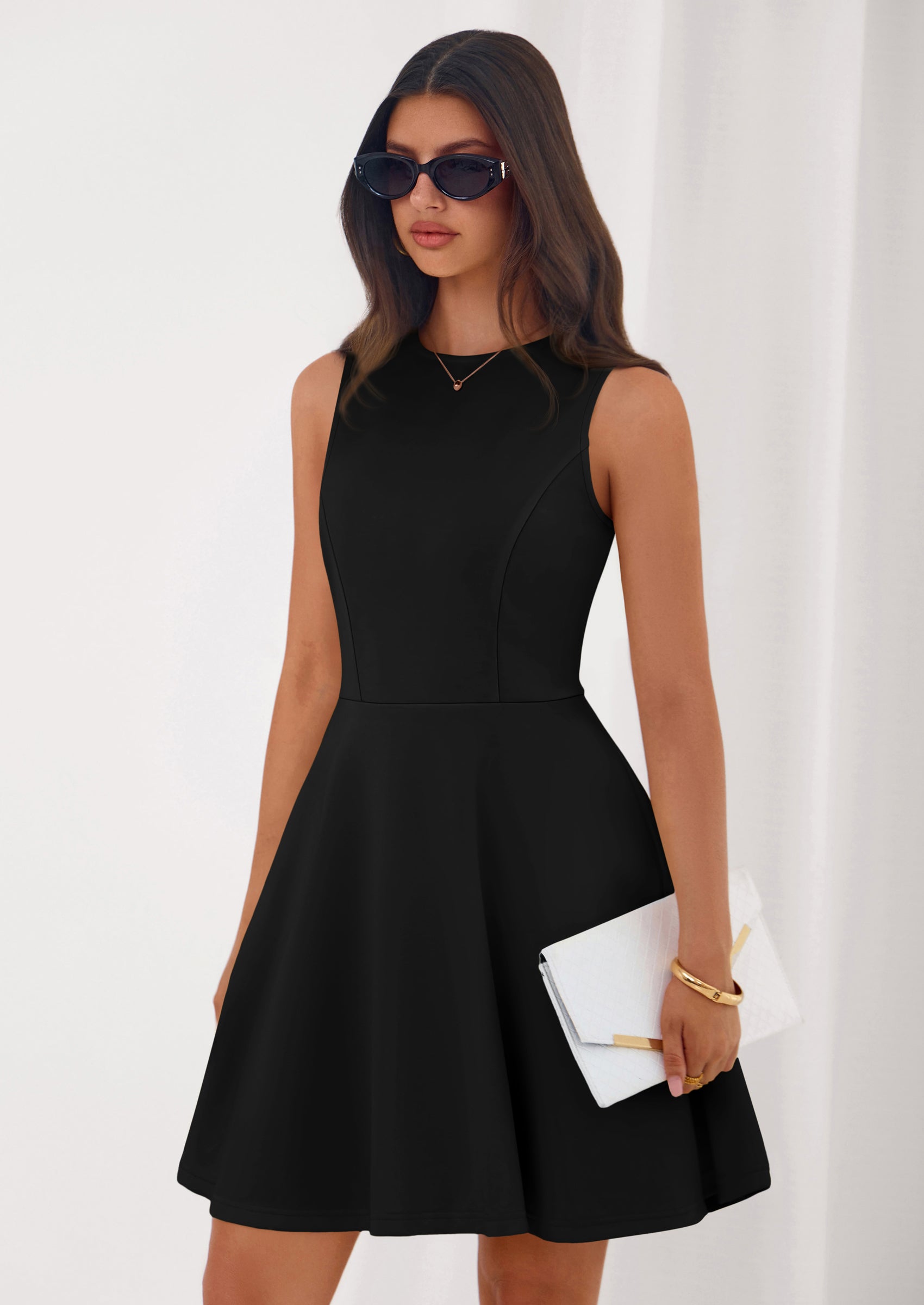 PRETTYGARDEN A Line Dresses for Women Elegant Classy Sleeveless Summer Short Tank Cocktail Party Spring Mini Dress PRETTYGARDEN