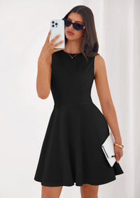 PRETTYGARDEN A Line Dresses for Women Elegant Classy Sleeveless Summer Short Tank Cocktail Party Spring Mini Dress PRETTYGARDEN
