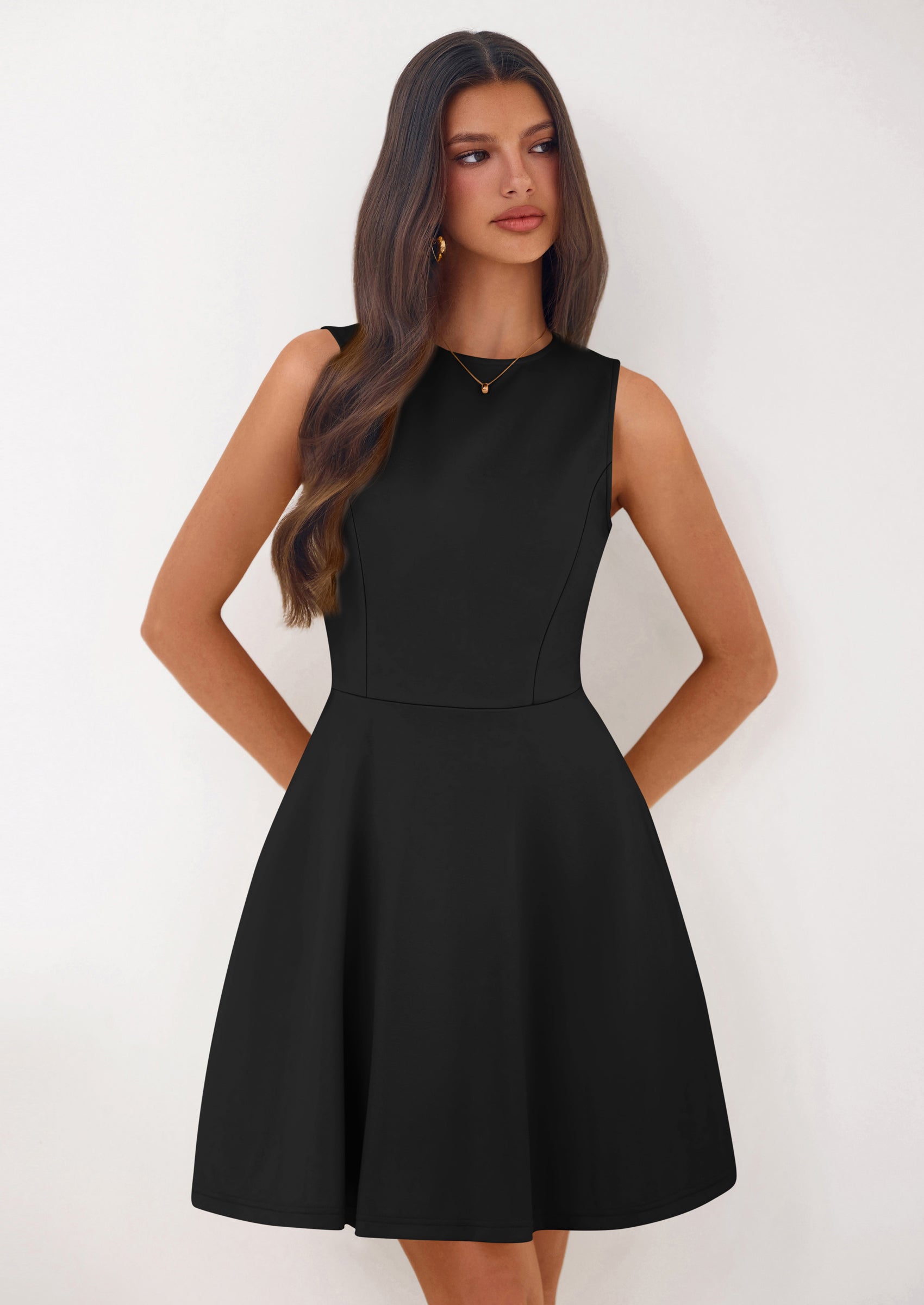 PRETTYGARDEN A Line Dresses for Women Elegant Classy Sleeveless Summer Short Tank Cocktail Party Spring Mini Dress PRETTYGARDEN