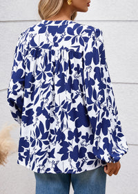 PRETTYGARDEN Women's Floral Button Down Blouse Fall Fashion Dressy Casual Long Sleeve Oversized Shirts Top Boho Clothes