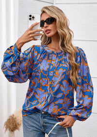 PRETTYGARDEN Women's Floral Button Down Blouse Fall Fashion Dressy Casual Long Sleeve Oversized Shirts Top Boho Clothes