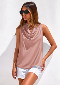 PRETTYGARDEN Women's Tie Halter Going Out Tops Summer Cowl Neck Vest Backless Sleeveless Tank Top Party Date Outfits PRETTYGARDEN