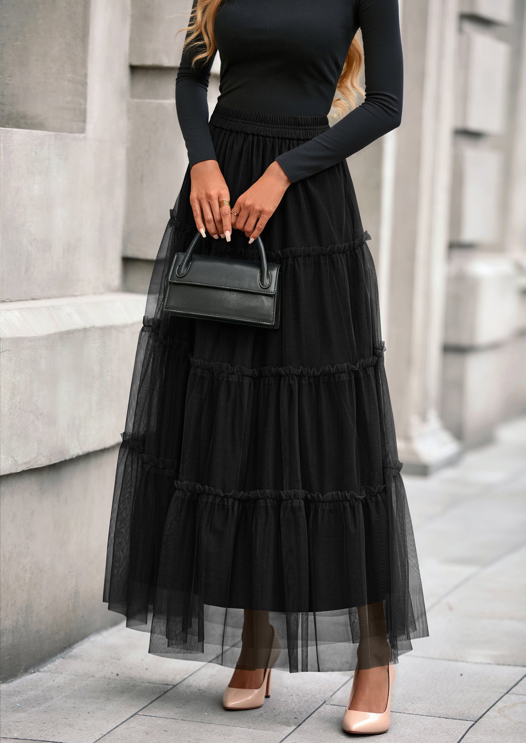 long skirt dress Hope Tiered Maxi Skirt