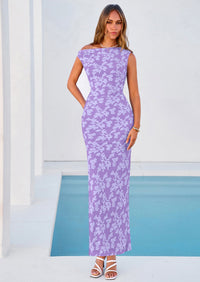 PRETTYGARDEN Womens Floral One Shoulder Maxi Dress Summer Spring Bodycon Ruched Side Slit Elegant Cocktail Party Dresses PRETTYGARDEN