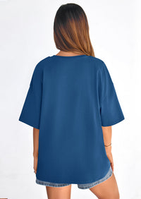 PRETTYGARDEN Women's Spring Going Out Tops Casual Short Sleeve Crewneck Loose Fit Basic Cute Tee Shirts Summer Outfits PRETTYGARDEN