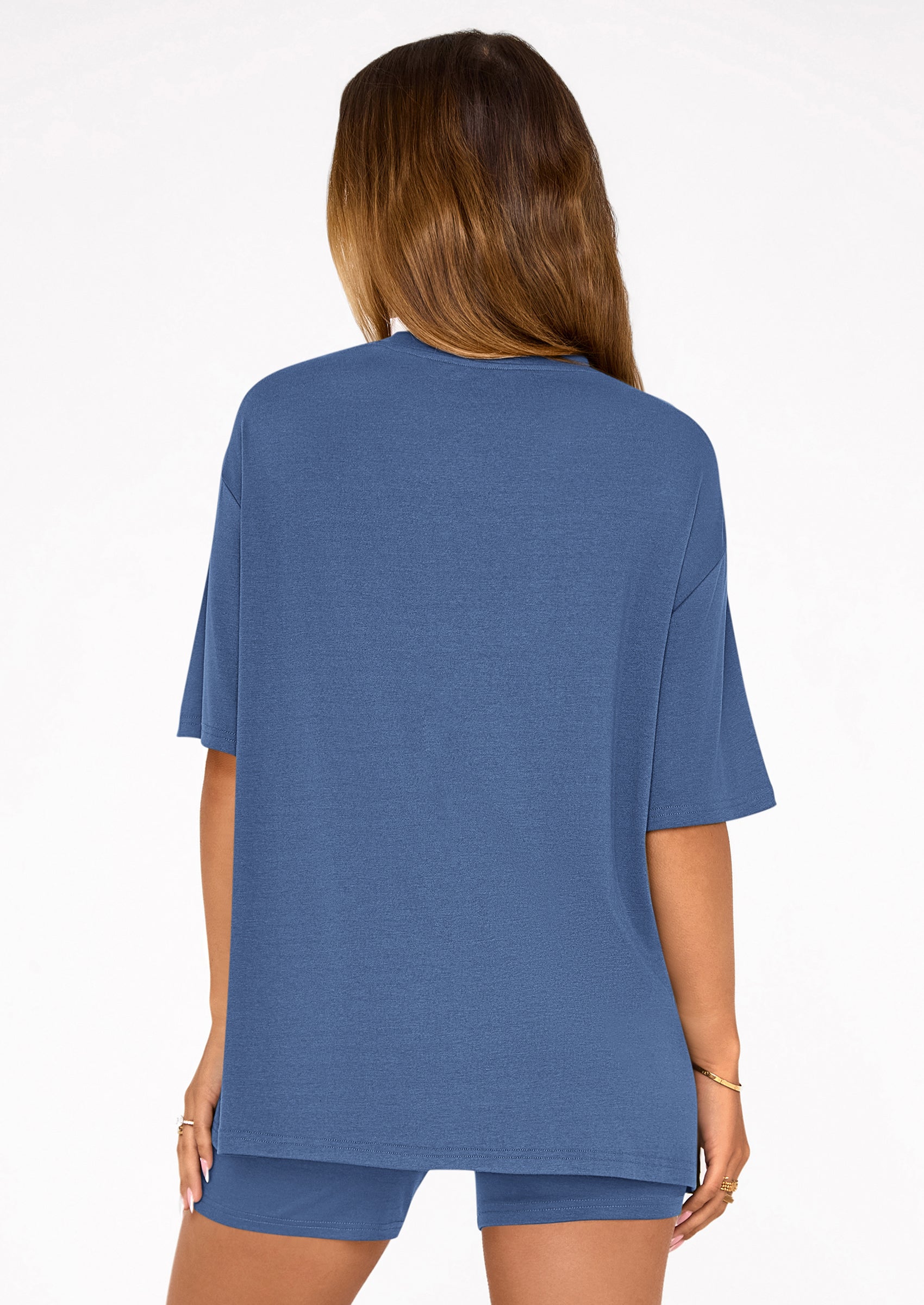 PRETTYGARDEN Women's Two Piece Matching Lounge Sets Summer Casual Tops Short Sleeve Shirts Shorts Travel Airport Outfits PRETTYGARDEN