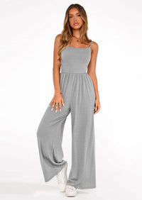 PRETTYGARDEN Summer Jumpsuits for Women Casual Wide Leg Date Night Rompers Sleeveless Beach Vacation One Piece Outfits PRETTYGARDEN