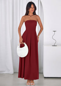 PRETTYGARDEN Cocktail Dresses for Women Summer Formal Elegant Tube Top Strapless Spring Wedding Guest Party Midi Dress PRETTYGARDEN