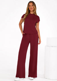 PRETTYGARDEN Womens 2 Piece Outfits Casual Cap Sleeve Lounge Set Summer Tracksuits Matching Sets Beach Fashion Travel Clothes PRETTYGARDEN