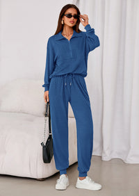 PRETTYGARDEN Women's Fall 2 Piece Lounge Sets Zip Up Sweatshirt Jogger Pants Sweat Track Suits Travel Outfit Winter Clothing