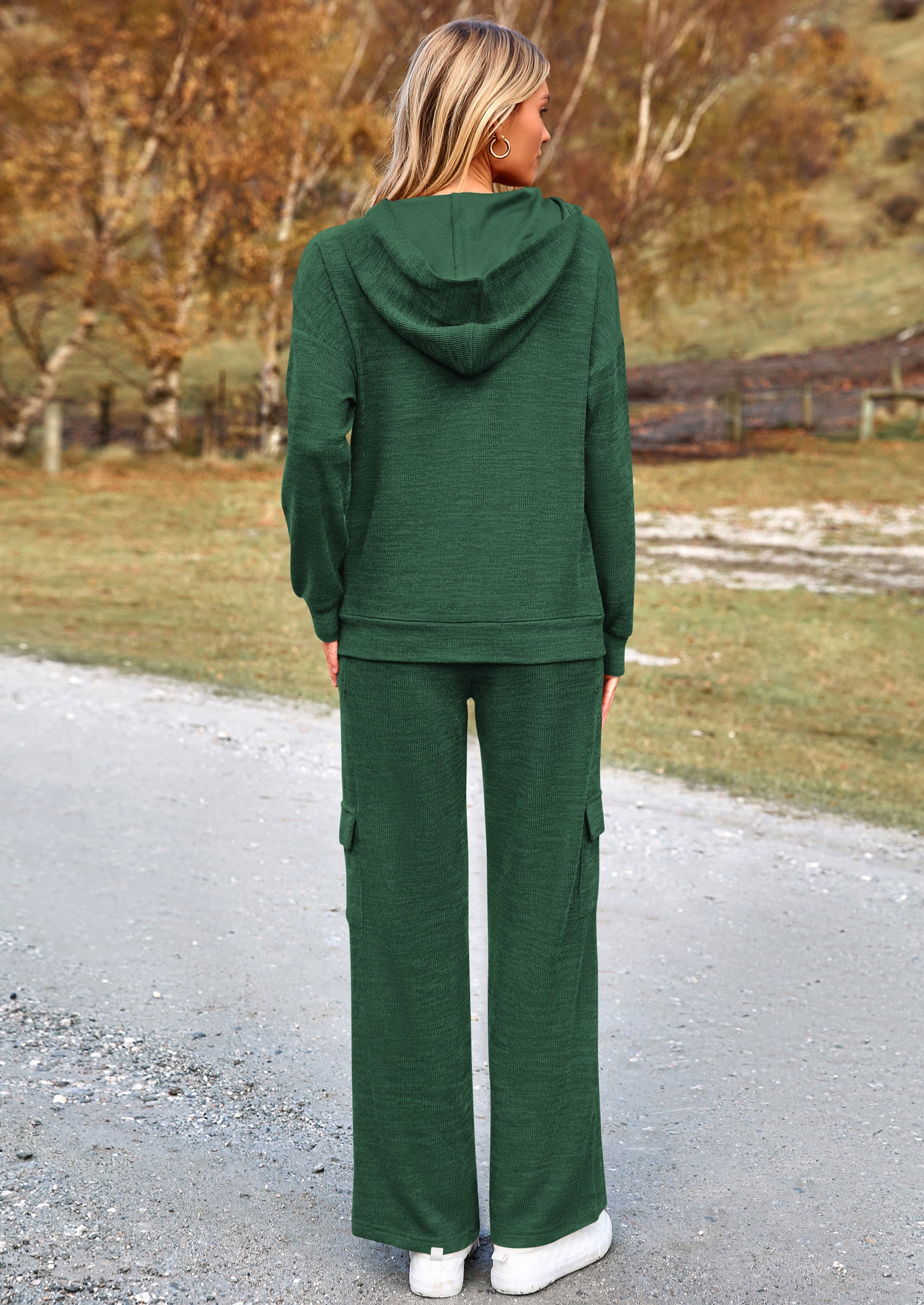 PRETTYGARDEN 2 Piece Sets For Women Fall Sweatsuits Outfits Lounge Matching Hoodie Set Travel Track Suits Winter Clothes