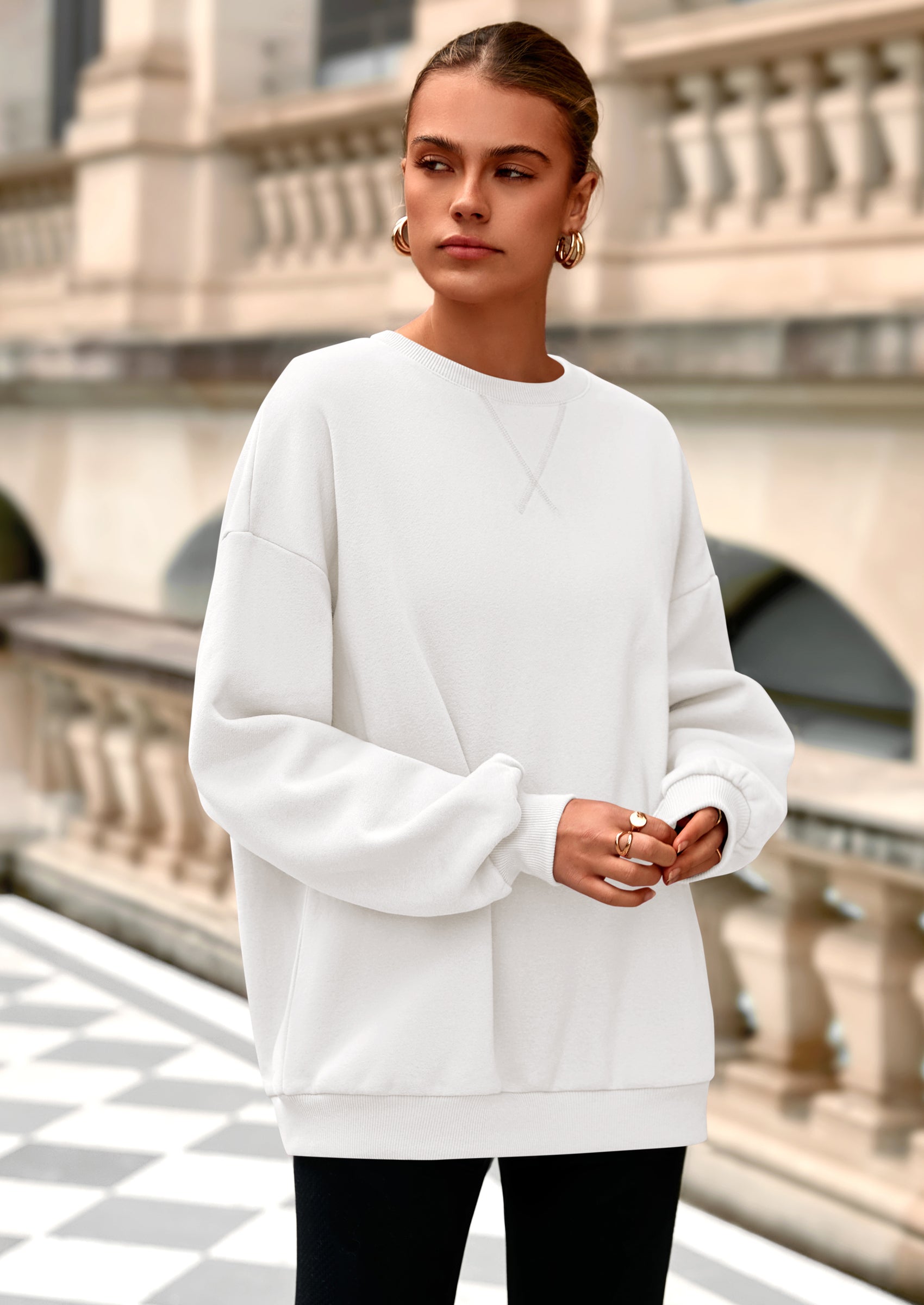 PRETTYGARDEN Oversized Sweatshirt for Women Fall Outfits Crewneck Long Sleeve Tops Fleece Pullover Winter Clothing