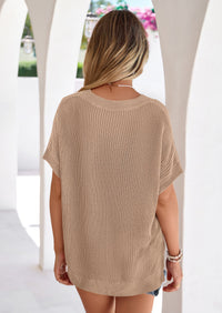 PRETTYGARDEN Women's Spring Short Sleeve Sweaters Lightweight V Neck Casual Going Out Summer T PRETTYGARDEN