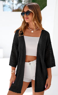 PRETTYGARDEN Summer Cardigan Sweaters for Women Lightweight  Short Sleeve Knit Coverup Spring Beach Vacation Clothes PRETTYGARDEN