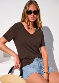 PRETTYGARDEN Womens Short Sleeve Sweater V Neck Trendy Pullover Tops Summer Spring Loose Lightweight Casual Blouse PRETTYGARDEN