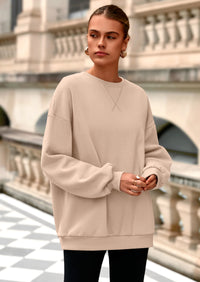 PRETTYGARDEN Oversized Sweatshirt for Women Fall Outfits Crewneck Long Sleeve Tops Fleece Pullover Winter Clothing