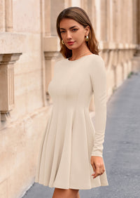 PRETTYGARDEN Fall Cocktail Dresses for Women Elegant Classy Wedding Guest Long Sleeve Homecoming Party A Line Mini Dress