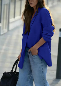 PRETTYGARDEN Fall Blazers for Women Business Casual Long Sleeve Lapel Pockets Dressy Suit Jackets Work Office Clothes